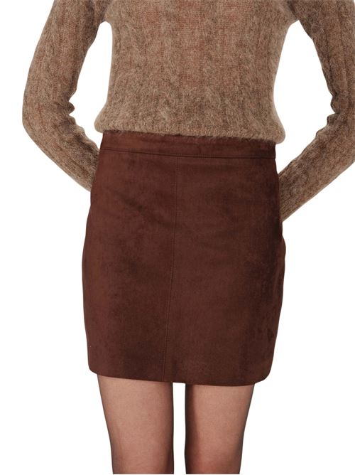 Gonna corta in pelle scamosciata Grace & Mila | FW2513034CH